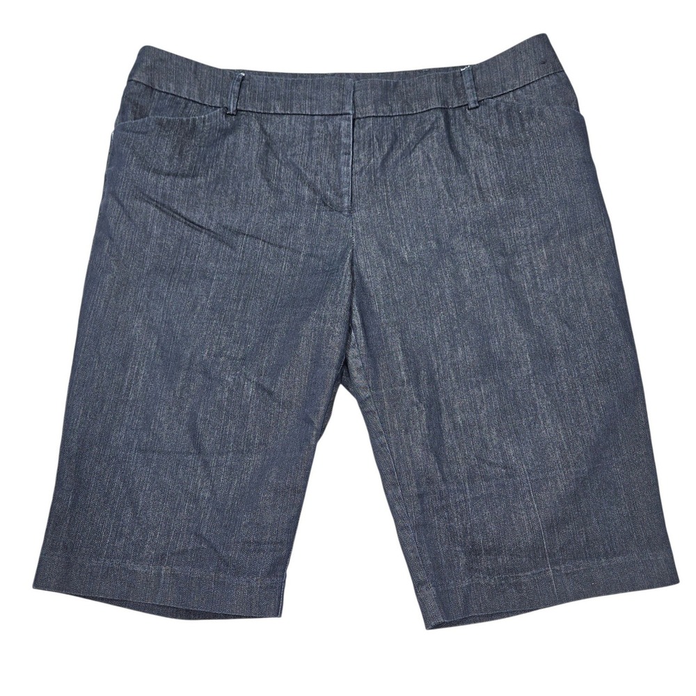 New York & Company 7th Avenue Bermuda Shorts Dark Wash Sz 12